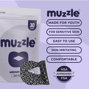 Mouth Tape Muzzle Sleep Youth Size Medium Hold 30 Count New Sealed Package
